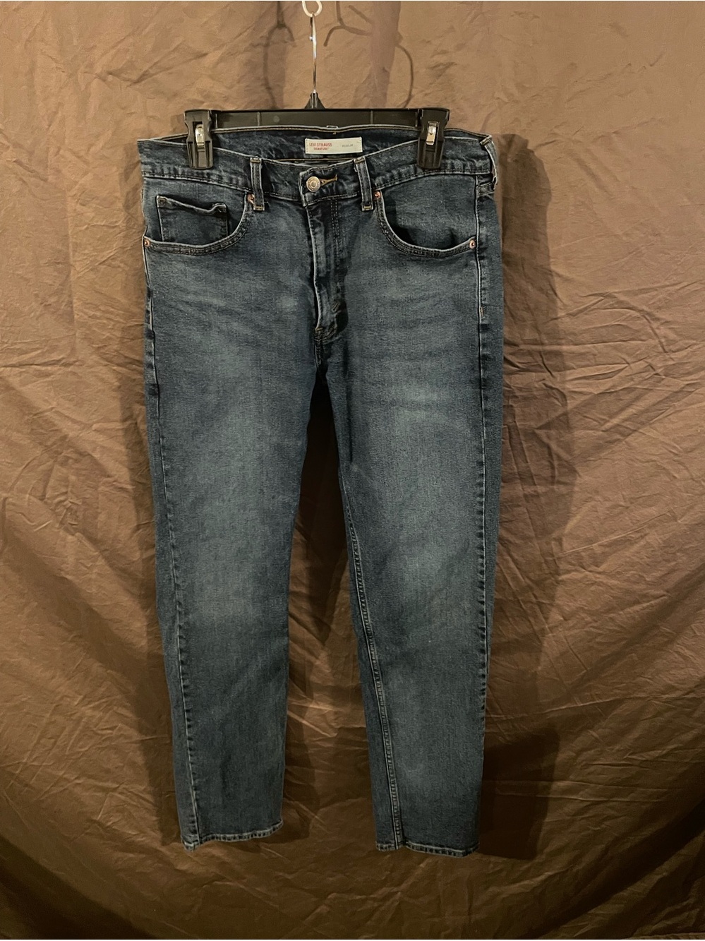 Levi Strauss Men's Dark Blue Slim Fit Jeans